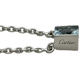 カルティエ Cartier タンクネックレス ホワイトゴールド 750 アクアマリン ジュエリー