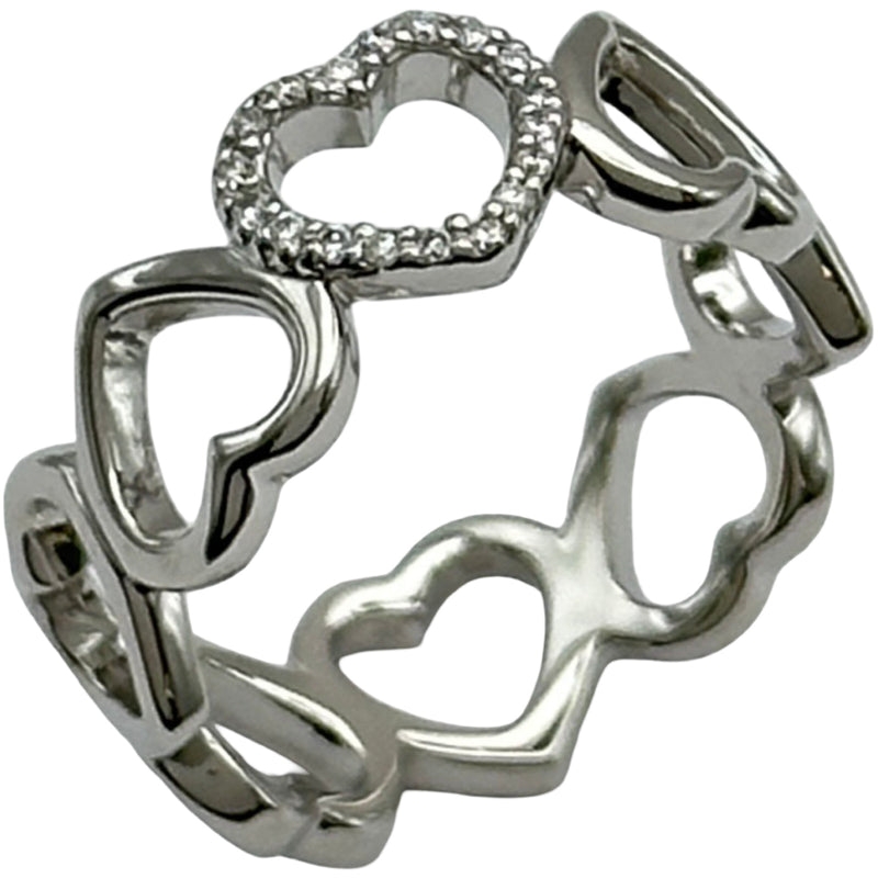 ティファニー TIFFANY＆CO メトロハートリング ホワイトゴールド 750