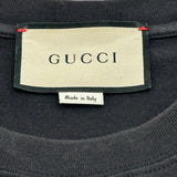 グッチ GUCCI HAWAIIロゴプリント半袖Tシャツ 616036 ブラック コットン メンズ 半袖Ｔシャツ