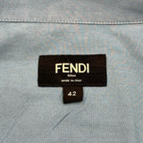 フェンディ FENDI 長袖シャツ FS0902 ブルー コットン メンズ 長袖シャツ
