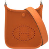 エルメス HERMES ネオエヴリンTPM W刻 オレンジ シルバー金具 トワル/スイフト レディース ショルダーバッグ