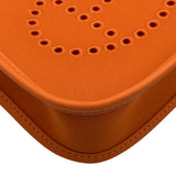 エルメス HERMES ネオエヴリンTPM W刻 オレンジ シルバー金具 トワル/スイフト レディース ショルダーバッグ