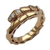 ブルガリ BVLGARI セルペンティヴァイパーリング ピンクゴールド Au750 ダイヤモンド ジュエリー