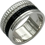 ブシュロン BOUCHERON キャトルブラックダイヤリングラージ ホワイトゴールド Au750 ブラックセラミック ジュエリー