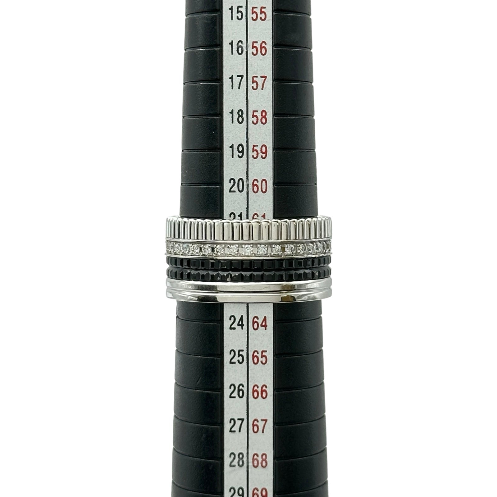 ブシュロン BOUCHERON キャトルブラックダイヤリングラージ ホワイト