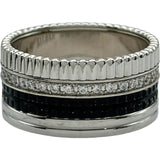 ブシュロン BOUCHERON キャトルブラックダイヤリングラージ ホワイトゴールド Au750 ブラックセラミック ジュエリー