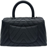 シャネル CHANEL ココハンドル XS Vステック A92990 28番台 ブラック×シルバー金具 キャビアスキン レディース ショルダーバッグ