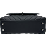 シャネル CHANEL ココハンドル XS Vステック A92990 28番台 ブラック×シルバー金具 キャビアスキン レディース ショルダーバッグ