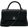 シャネル CHANEL ココハンドル32 A92992 21番台 ブラック シルバー金具 キャビア レディース ハンドバッグ