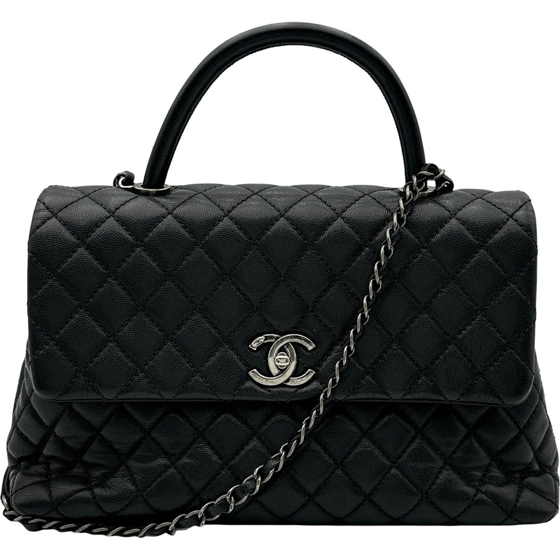 シャネル CHANEL ココハンドル32 A92992 21番台 ブラック シルバー金具