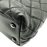 シャネル CHANEL ココハンドル32 A92992 21番台 ブラック シルバー金具 キャビア レディース ハンドバッグ