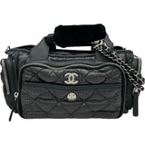 シャネル CHANEL ハンドバッグ ブラック シルバー金具 ナイロン レディース ハンドバッグ