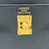 エルメス HERMES ケリー25 外縫い D刻 ブラック ゴールド金具 ボックスカーフ レディース ショルダーバッグ