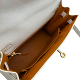 エルメス HERMES ケリー25 外縫い パーソナルオーダー Y刻 ホワイト・ポティロン ゴールド金具 ヴェルソ レディース ショルダーバッグ