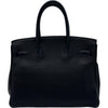 エルメス HERMES バーキン30 □F刻印 ブラック×ゴールド金具 フィヨルド レディース ハンドバッグ