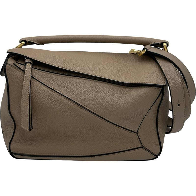 ロエベ LOEWE パズルスモール ベージュ レザー レディース ショルダー 