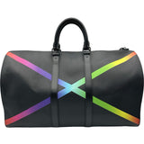 ルイ・ヴィトン LOUIS VUITTON キーポル・バンドリエール50 M30345 レインボー/ノワール タイガ メンズ ボストンバッグ