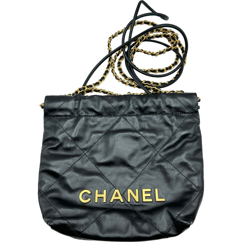 シャネル CHANEL シャネル22 ミニバッグ AS3980 ブラック ゴールド金具 シャネル CHANEL シャネル22 ミニバッグ AS3980 ブラック ゴールド金具