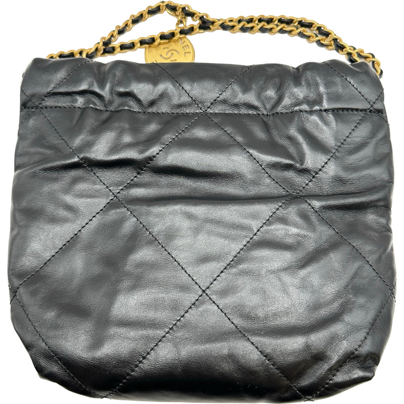 シャネル CHANEL シャネル22 ミニバッグ AS3980 ブラック ゴールド金具