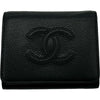 シャネル CHANEL スモールフラップウォレット AP4656 27番台 ブラック ゴールド金具 キャビア レディース 三つ折り財布