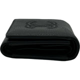 シャネル CHANEL スモールフラップウォレット AP4656 27番台 ブラック ゴールド金具 キャビア レディース 三つ折り財布