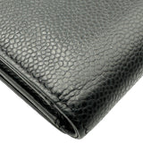 シャネル CHANEL スモールフラップウォレット AP4656 27番台 ブラック ゴールド金具 キャビア レディース 三つ折り財布