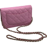 シャネル CHANEL マトラッセチェーンウォレット AP0250 ピンク ゴールド金具 キャビア レディース ショルダーバッグ