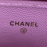シャネル CHANEL マトラッセチェーンウォレット AP0250 ピンク ゴールド金具 キャビア レディース ショルダーバッグ