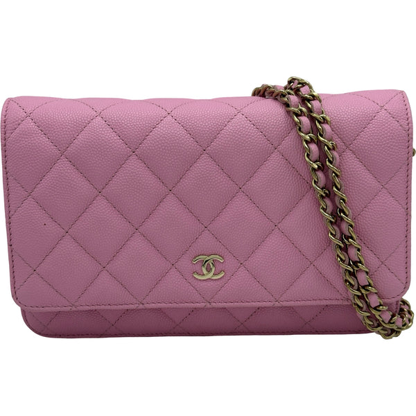 シャネル CHANEL マトラッセチェーンウォレット AP0250 ピンク
