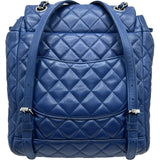 シャネル CHANEL マトラッセ バックパック 23番台 ブルー シルバー金具 ラム レディース リュック・デイパック