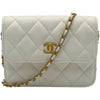 シャネル CHANEL マトラッセミニチェーンウォレット AP1628 30番台 ホワイト ゴールド金具 ラム レディース ショルダーバッグ