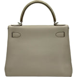 エルメス HERMES ケリー28 タッチ 内縫い C刻 べトン シルバー金具 アリゲーターマット/トゴ レディース ショルダーバッグ