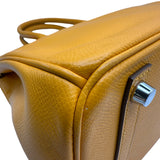 エルメス HERMES バーキン30 P刻印（2012年製） ムスタード シルバー金具 エプソン レディース ハンドバッグ