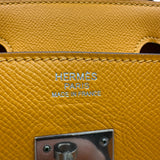 エルメス HERMES バーキン30 P刻印（2012年製） ムスタード シルバー金具 エプソン レディース ハンドバッグ