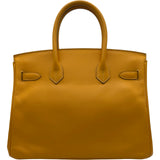 エルメス HERMES バーキン30 P刻印（2012年製） ムスタード シルバー金具 エプソン レディース ハンドバッグ
