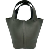 エルメス HERMES ピコタンロック PM A刻印 ヴェールオリーブ シルバー金具 トリヨン レディース ハンドバッグ