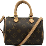ルイ・ヴィトン LOUIS VUITTON ナノ・スピーディ M81085 ブラウン モノグラム レディース ショルダーバッグ