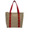ルイ・ヴィトン LOUIS VUITTON カバMM M40035 ベージュ/レッド キャンバス レディース トートバッグ