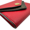 ルイ・ヴィトン LOUIS VUITTON ポルトフォイユ・ドゥブルV コンパクト M64419 レッド/ブラウン モノグラム/レザー レディース 三つ折り財布