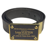 ルイ・ヴィトン LOUIS VUITTON サンチュール・アンヴァントゥール90cm M9677U ブラウン ダミエ メンズ ベルト
