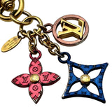 ルイ・ヴィトン LOUIS VUITTON ポルトクレ・LV ナノグラム M00560 ゴールド/ピンク/ブルー メタル レディース チャーム