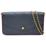 ルイ・ヴィトン LOUIS VUITTON ポシェット・フェリシー M64099 ネイビー モノグラム・アンプラント レディース ショルダーバッグ