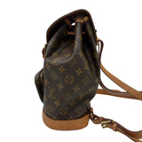 ルイ・ヴィトン LOUIS VUITTON モンスリMM M51136 ブラウン モノグラム/レザー レディース リュック・デイパック