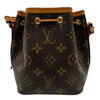 ルイ・ヴィトン LOUIS VUITTON ナノ・ノエ M41346 ブラウン モノグラム/レザー レディース ショルダーバッグ