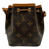 ルイ・ヴィトン LOUIS VUITTON ナノ・ノエ M41346 ブラウン モノグラム/レザー レディース ショルダーバッグ