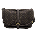 ルイ・ヴィトン LOUIS VUITTON ソミュール30 M95227 ブラウン キャンバス/レザー レディース ショルダーバッグ