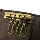 ルイ・ヴィトン LOUIS VUITTON ミュルティクレ4 N62631 ブラウン ダミエ/レザー レディース キーケース