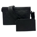 ルイ・ヴィトン LOUIS VUITTON ガストン・ウェアラブル ウォレット M81115 ブラック モノグラム・シャドウ メンズ ショルダーバッグ
