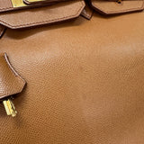 エルメス HERMES バーキン35 〇Y刻 シガール ゴールド金具 クシュベル レディース ハンドバッグ