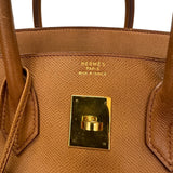 エルメス HERMES バーキン35 〇Y刻 シガール ゴールド金具 クシュベル レディース ハンドバッグ